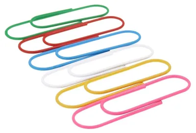 Produktbild von Set mit 30 Jumbo Papierclips in verschiedenen Farben