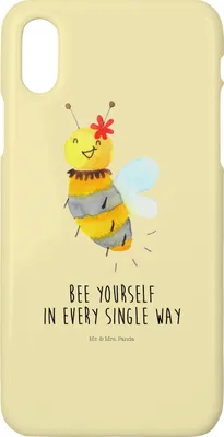 Produktbild von Mr. & Mrs. Panda Iphone 10 Handyhülle Biene Blume - Gelb Pastell - Geschenk, Hummel, X, Cover, Hülle, Handy