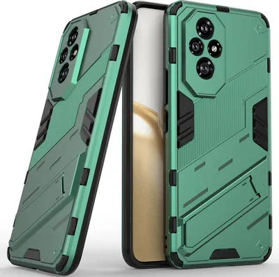Produktbild von Armor Hülle für Honor 200 Hybrid PC TPU Bumper Stoßfestes Schutzhülle mit Standfunktion Grün