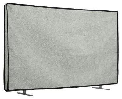 Produktbild von kwmobile 32" TV Abdeckung Indoor - Fernseher Hülle Bildschirmschutz Abdeckung - TV Bildschirm Staubschutzhülle - Fernsehabdeckung - Leinen Hellgrau