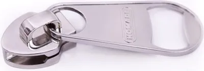 Zdjęcie produktu dla Bottle Opener Zipper Shape Shiny Unique Zinc Alloy Bottle Can Opener with Refrigerator Sticker