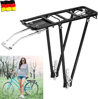 Produktbild von Alu Fahrrad Gepäckträger für Mountainbike, DIY Robuste Fahrradträger für Rad 24"/26"/27.5"/28" Maximal 35KG