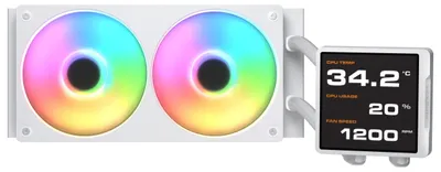 Produktbild von Cougar CPU Wasserkühlung Poseidon Vistek Pro 240 ARGB Weiß All-in-One-Fluessigkeitskühler - AMD Sockel AM3 (Ph. II/Ath. II) - AMD Sockel AM4 (Ryzen)