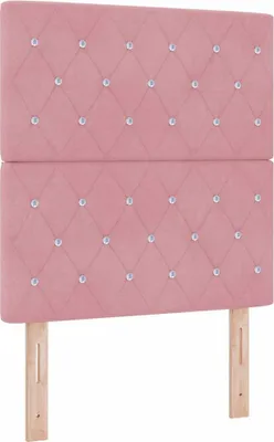 Productafbeelding van vidaXL Boxspringbed met matras en hoofdeinde, roze, 80 x 200 cm, fluweel