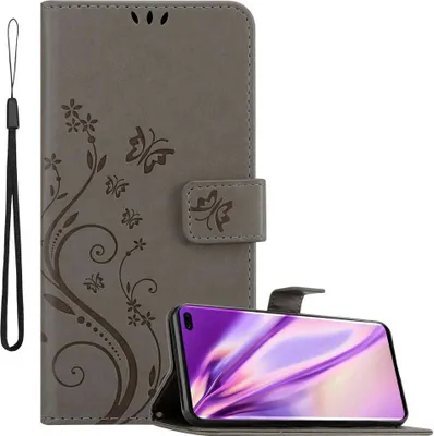 Zdjęcie produktu dla Cadorabo pokrowiec na Samsung Galaxy S10 PLUS w kolorze szarym pokrowiec ochronny pokrowiec na telefon komórkowy etui w kwiaty etui w kwiaty