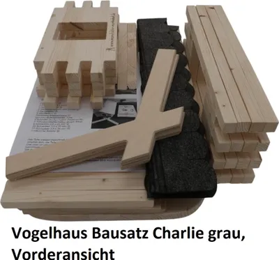 Produktbild von Vogelhaus Bausatz Charlie grau