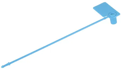 Imagen del producto de 100 unidades de etiquetas desechables para cables, coloridas, para identificación, con cintas de sujeción, antirobo, de auto-bloqueo (azul)