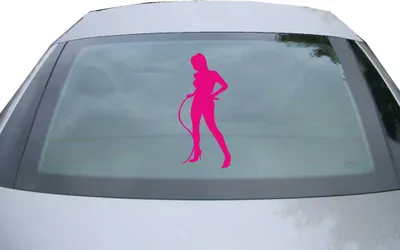 Produktbild von Indigos UG - Aufkleber Heckscheibe & Motorklappe DE2375 - pink - 600x272 mm - Domina - Auto Scheiben Fenster Heckklappe Tuning Racing JDM - Die cut