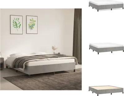 Immagine prodotto di vidaXL Struttura letto grigio chiaro 180x200 cm in velluto - Letti e strutture letto
