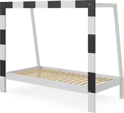 Obrázek produktu pro Vitalispa Dětská postel Fußballtor, 80x160 cm Bez matrace, Bílá/Černá