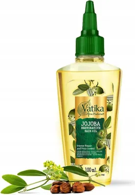 Produktbild von Vatika Afro Naturals Jojoba Restorative Hair Oil 100ml For Intense Hair Repair & Frizz Control Nourishing Care For Smooth, Healthy Hair