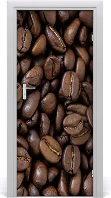 Produktbild von Tulup Türaufkleber 85x205 cm Dekorative Aufkleber Selbstklebend Wasserdichte Tapete Abnehmbar Schlafzimmer Wohnzimmer Wohnkultur - Kaffeebohnen