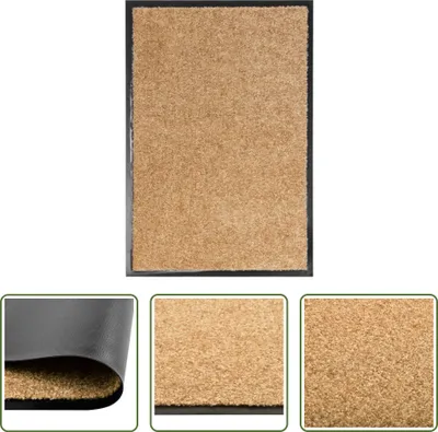 Produktbild von The Living Store Fußmatte Waschbar Creme 40x60 cm