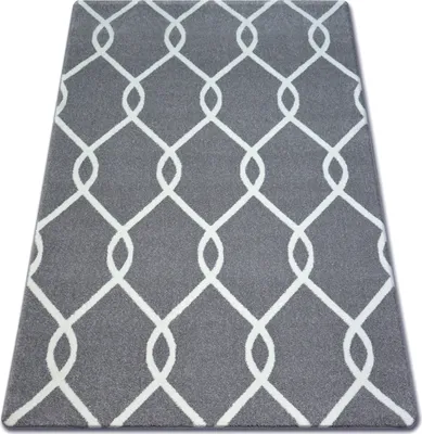 Produktbild von Teppich SKETCH - F934 grau /creme trellis Grau 200x290 cm