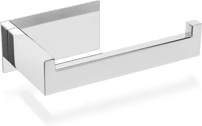 Immagine prodotto di Portarotolo autoadesivo - Portarotolo per bagno senza foratura, in acciaio inossidabile 304, finitura cromata, con accessori per il montaggio