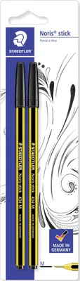 Zdjęcie produktu dla Staedtler Noris stick 434, Długopis, Czarny, 2 szt., Średni