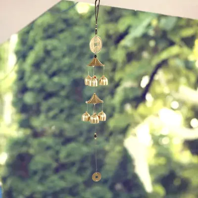 Produktbild von Windspiel aus Metall, Feng Shui Design, ca. 40 cm, für Garten und Haus