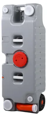 Image de Réservoir d'eau portable, 19,8 gallons, grande capacité, poignée intégrée, 2 roues, sac de transport pour camping-car