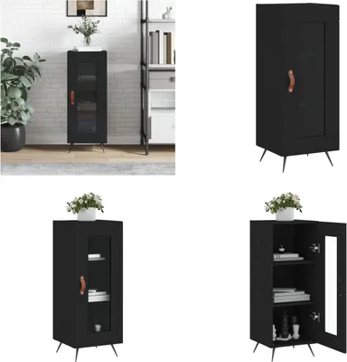 Obrázok produktu pre vidaXL Príborník čierny 34,5x34x90 cm Materiál na báze dreva - Príborník - Príborníky - Skriňa - Úložná skriňa