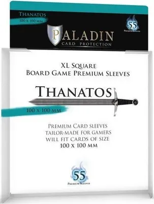 Obrázek produktu pro Paladin Thanatos – Ochranné pouzdra na karty 100x100 mm (Sada 55 kusů)