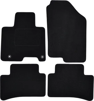 Image de Tapis De Sol Noir Velours Pour Hyundai Tucson Depuis 2021 4pcs, Ajustement précis, Base Antidérapante, Renforcée dans la Zone de la Pédale