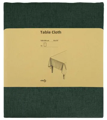 Image de vidaXL, nappe rectangulaire, lot de 5, vert foncé, 140 x 200 cm