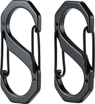 Produktbild von Outdoor S-Haken Multifunktionaler Edelstahl-Hung-Haken Tragbarer Camping-Rucksack-Karabiner-Schlüsselbund-Schnalle Hungers 50*22*4mm/2,0*0,9*0,2 Zoll