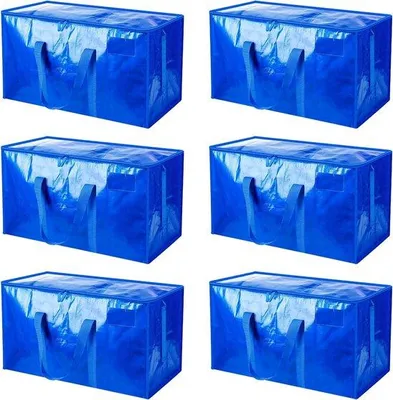Produktbild von Großes Transportset, 6 Stücke, XXL-Größe, 90 Liter, robuste und wasserdichte Reise- und Umzugsbeutel mit verstärkten Griffen, ideal für Umzug, Reisen, Camping, Gartenarbeit