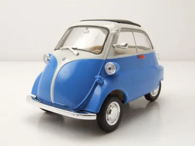 Produktbild von Welly 24096B BMW Isetta blau weiß 1:18