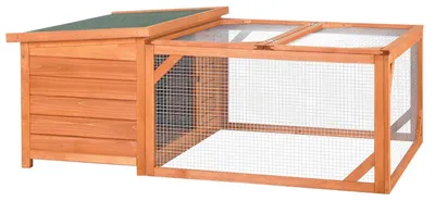 Zdjęcie produktu dla Klatka Dla Małych Zwierząt Klatka Dla Królika Karłowatego 125,5X100X49Cm Z Otwieranym Dachem Asfaltowym Na Zewnątrz Wewnątrz Podwórko Odporne Na Warunki Atmosferyczne Drewno Jodłowe Pomarańczowy + Zielony
