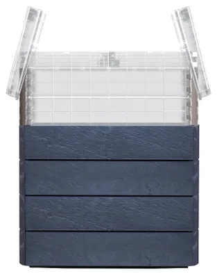 Immagine prodotto di Garantia Ergo Quadro TurboPlus Hochbeet M 85 inkl. Wachstumsmodul, Farbe stone