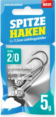 Produktbild von Lieblingsköder spitze Haken 5g #2/0