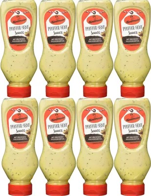 Immagine prodotto di Händlmaiers salsa di senape al pepe squisite varietà di pepe 225ml confezione da 8 pezzi