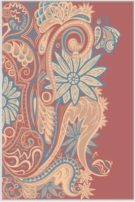 Produktbild von Wallario Wandbild Muster mit Blumen in Pastellfarben, Größe: 61 x 91,50 cm, Poster mit weißem Aluminiumrahmen