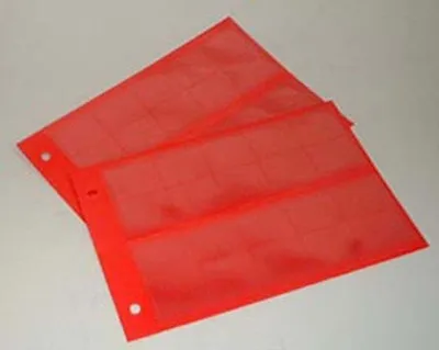 Produktbild von Münzhüllen Mini, rot, 20 Fächer für Münzen bis 20 mm Durchmesser, 2er-Pack