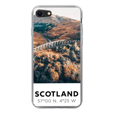Produktbild von MuchoWow® Handyhülle Schutzhülle Hülle für iPhone SE 2020 Schottland - Herbst - Berge Silikon Softcase Handy Hülle - Kartenbesitzer