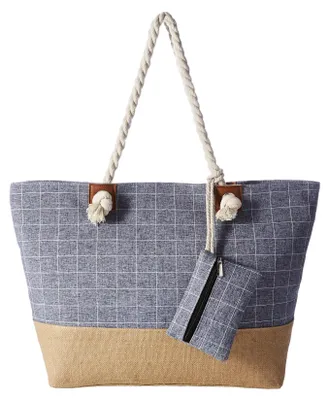 Produktbild von DonDon Große Strandtasche Shopper mit Reißverschluss