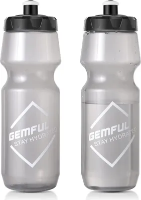 Produktbild von GEMFUL Fahrrad Trinkflasche 750ml BPA-frei Klar Auslaufsicher Sporttrinkflasche 2er Set