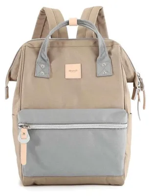 Image de Himawari | Sac à dos pour femme, avec bretelles réglables, marron, gris, 27x40x17 cm
