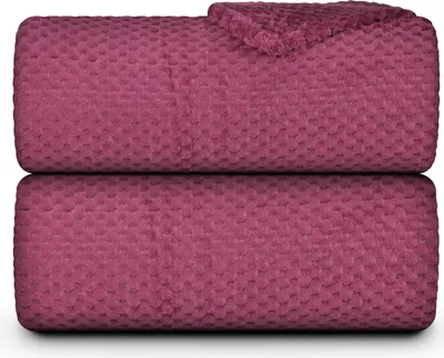 Immagine prodotto di Coperta di flanella coccolosa 150x200cm (rosso vino) Coperta dalla struttura soffice per divano, divano e letto, copriletto divano lancio
