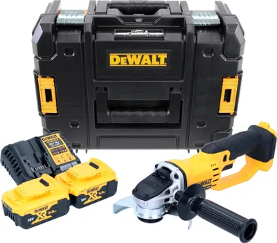 Obrázok produktu pre Akumulátorová uhlová brúska DeWalt DCG 412 P2T 18 V 125 mm + 2x akumulátor 5,0 Ah + nabíjačka + TSTAK