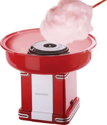 Produktbild von Syntrox Germany Zuckerwattemaschine Oregon 500W Candy Maker rot-weiß