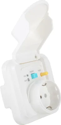 Zdjęcie produktu dla Gniazdo różnicowoprądowe RELTECH, 230 V~, 16 A, 30 mA