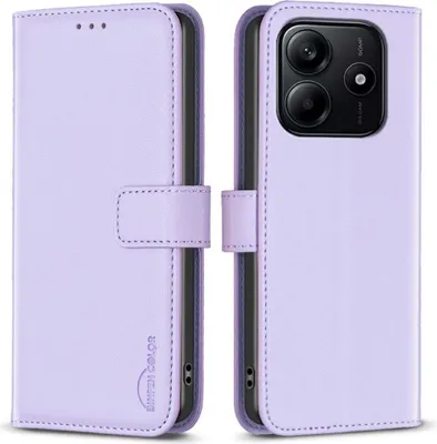 Produktbild von Xiaomi Redmi Note 14 4G Hülle - BINFEN Klapphülle - Lavendel