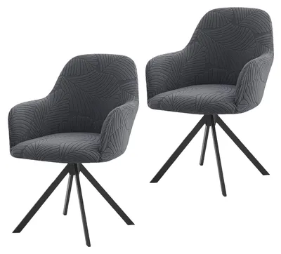 Imagen del producto de Solidchoice - Juego de 2 fundas elásticas para sillas de comedor