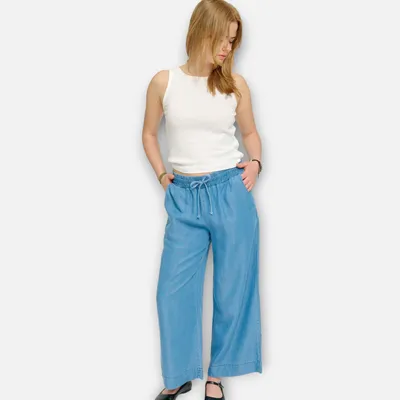 Produktbild von MAZINE Wide Leg Lyocell Pants, Farbe dark blue wash, Größe L