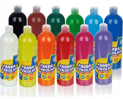 Produktbild von Plakatfarben Set Astra 12 x 500 ml wasserlöslich verschiedene Farben