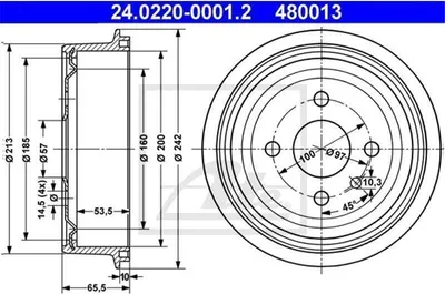 Produktbild von ATE Bremstrommel  24.0220-0001.2