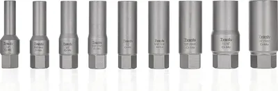 Produktbild von Langes Steckschlüssel-Set Für Festsitzende Schrauben, 11-Teilig, 6-19 Mm, Aus Hochwertigem Cr-Mo-Stahl, Ideal Für Mechaniker Und Hobbyisten.