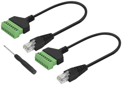 Imagen del producto de Adaptador terminal RJ45, 30 cm, 2 unidades